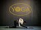 Yoga Inspired Wall Decal, Yoga word with lotus for studio, Motivational Yoga Decor, Yoga Art n013 product 2